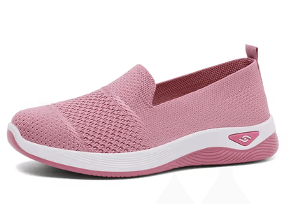 Breathable Wedge Heel Loafers For Women Slip On Knitted Walking Shoes 7