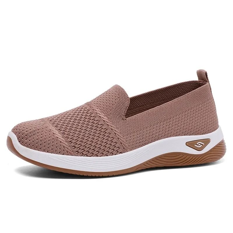 Womens Breathable Wedge Heel Slip On Walking Loafers 10