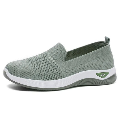 Womens Breathable Wedge Heel Slip On Walking Loafers 11