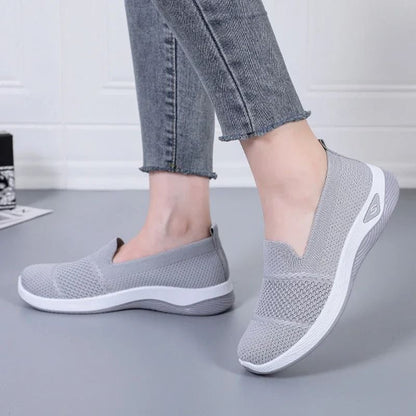 Womens Breathable Wedge Heel Slip On Walking Loafers 3