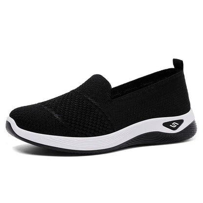 Womens Breathable Wedge Heel Slip On Walking Loafers 6