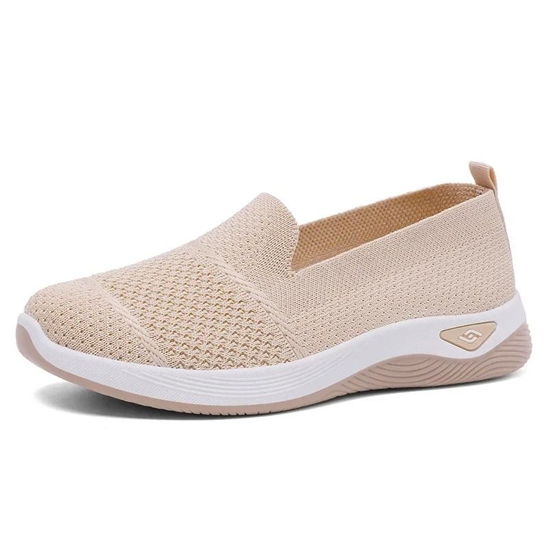 Womens Breathable Wedge Heel Slip On Walking Loafers 7