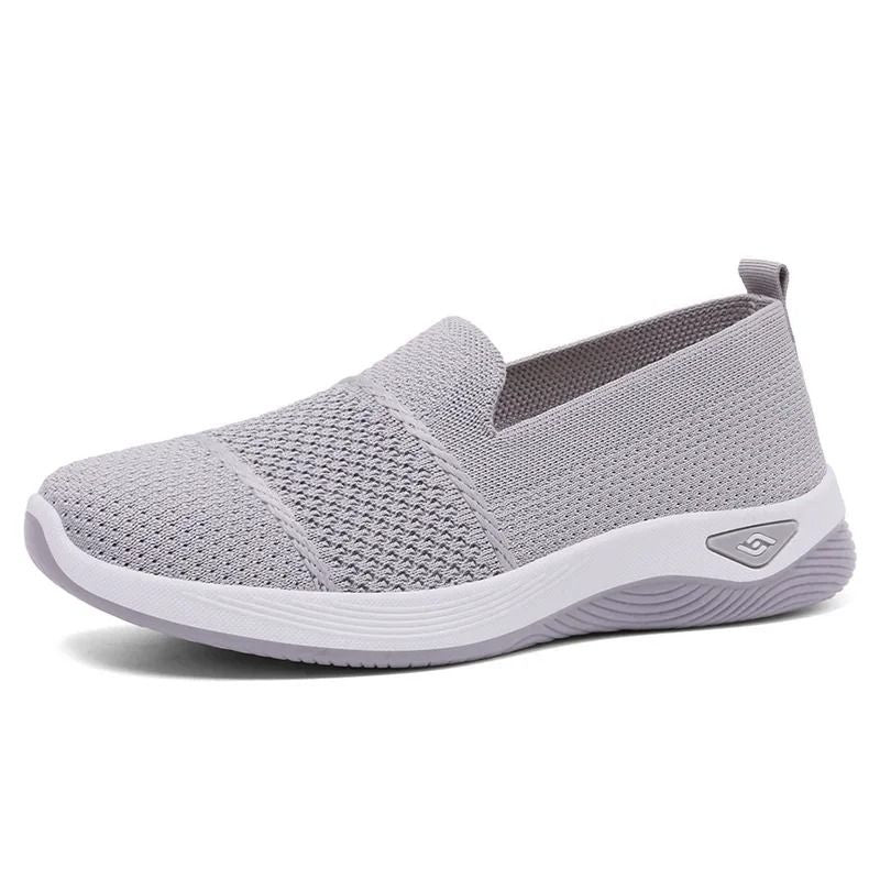 Womens Breathable Wedge Heel Slip On Walking Loafers 8