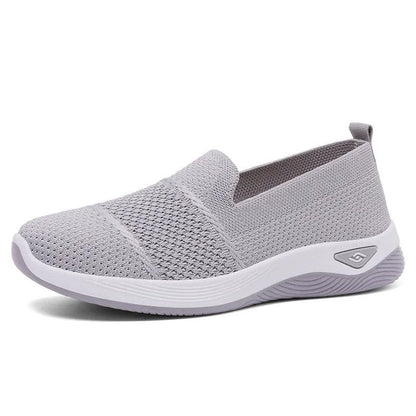 Womens Breathable Wedge Heel Slip On Walking Loafers 8