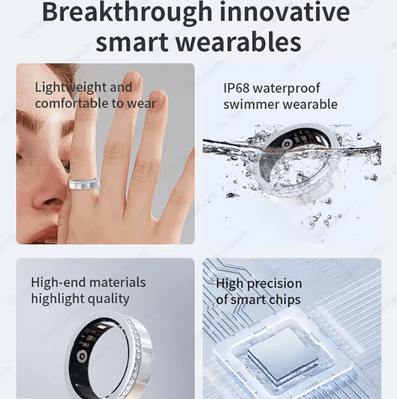 Smart Health Bluetooth Ring With Heart Rate And Sleep Monitor 1