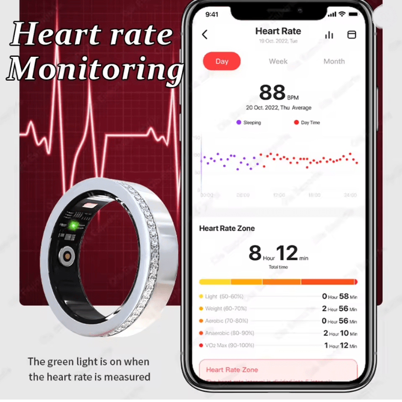Smart Health Bluetooth Ring With Heart Rate And Sleep Monitor 2