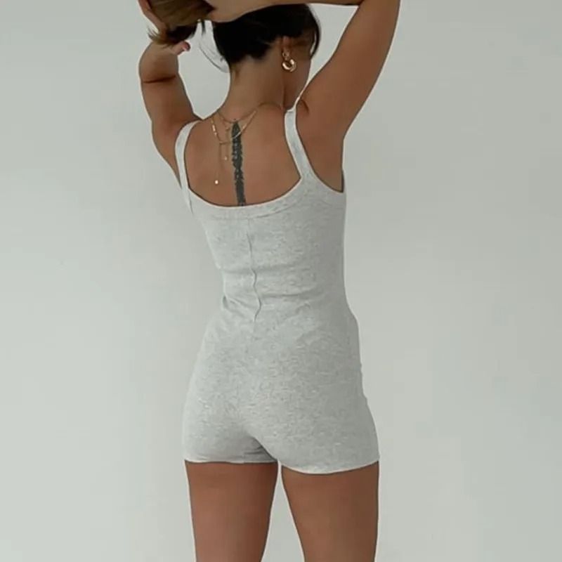Womens Casual Bodycon Sleeveless Romper 2