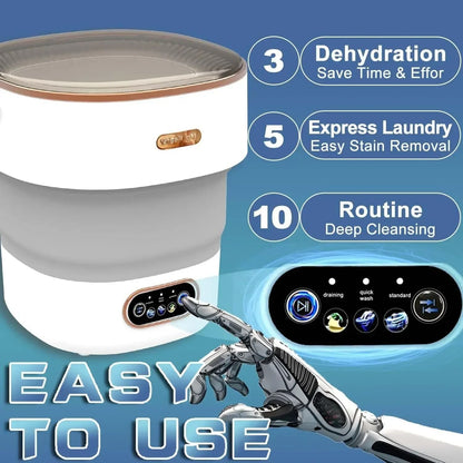 Collapsible 15L Portable Washer With Spin Dryer 1