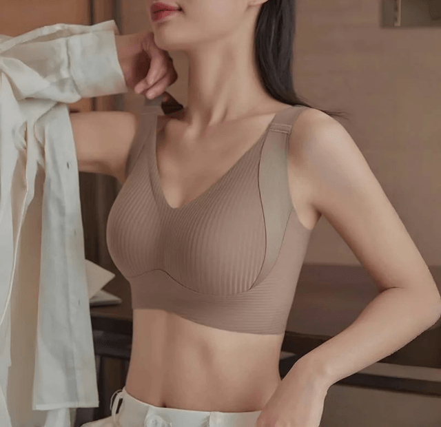 Plus Size Seamless Bra Wireless Lift Wide Strap Comfort for Women