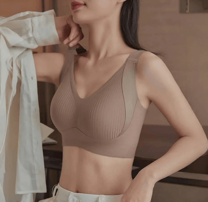 Plus Size Seamless Bra Wireless Lift Wide Strap Comfort for Women