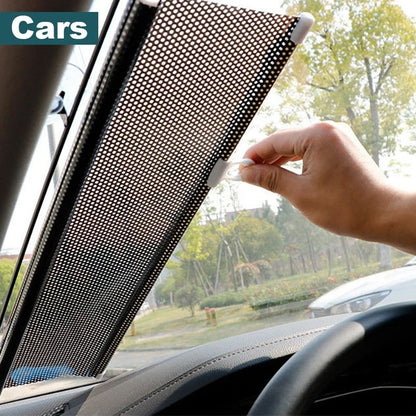 Universal Suction Cup Blackout Roller Blinds For Windows And Cars 2
