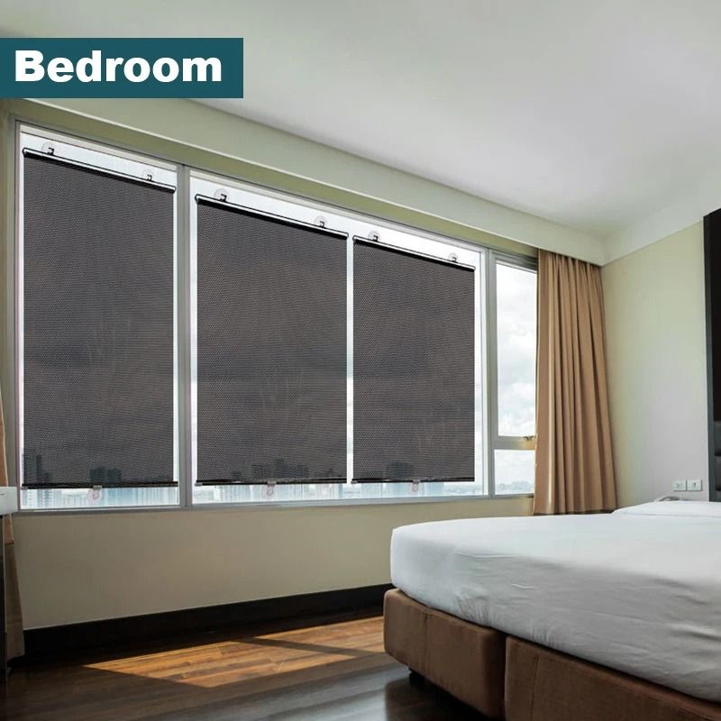 Universal Suction Cup Blackout Roller Blinds For Windows And Cars 4
