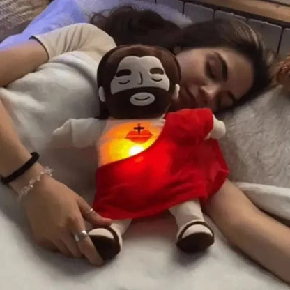 Soothing Breathing Jesus Plush with Light and Music