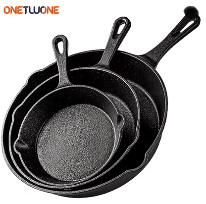 Cast Iron Frying Pan Non Stick Skillet for Induction Cooking and Everyday Use