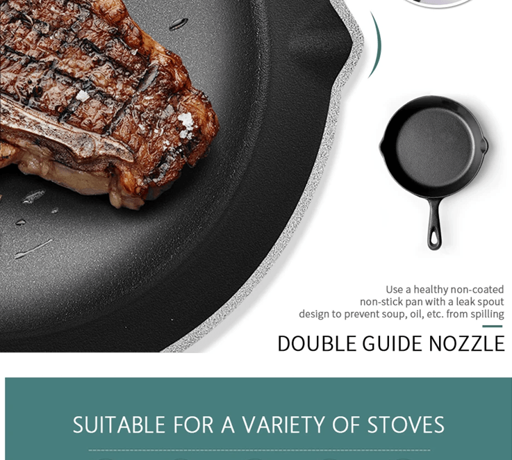 Cast Iron Frying Pan Non Stick Skillet For Induction Cooking And Everyday Use 2