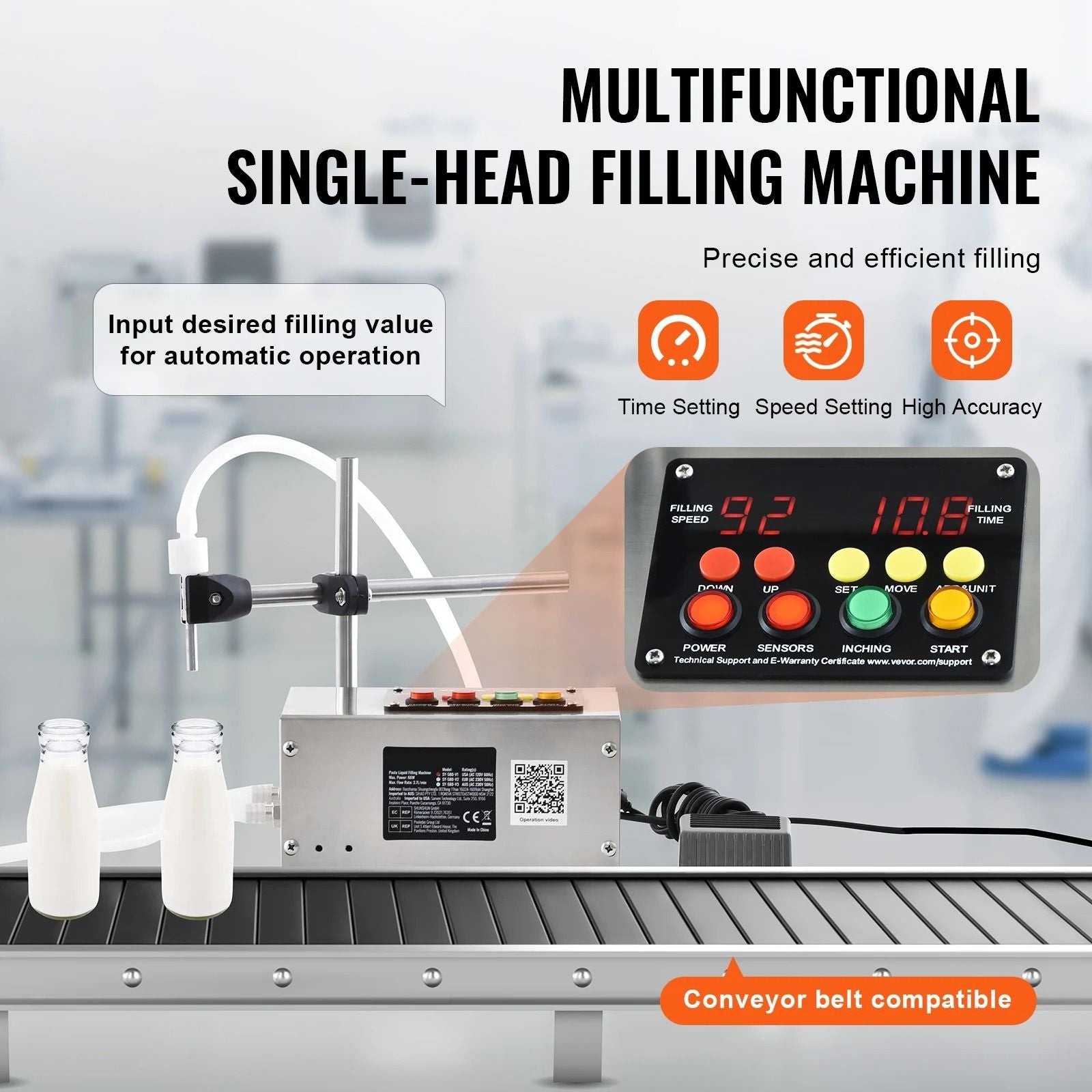 Automatic Digital Liquid Filling Machine With Single Nozzle For Bottles 1