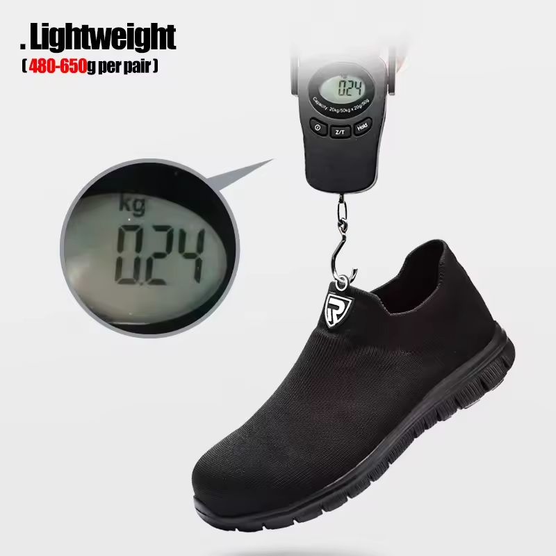 Lightweight Steel Toe Work Shoes Slip On Safety Sneakers For Men And Women 1