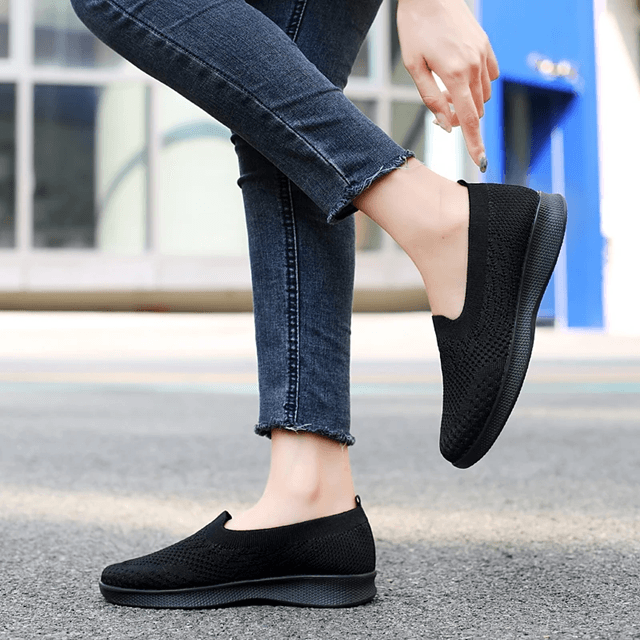 Breathable Womens Slip On Sneakers Lightweight Mesh Casual Shoes