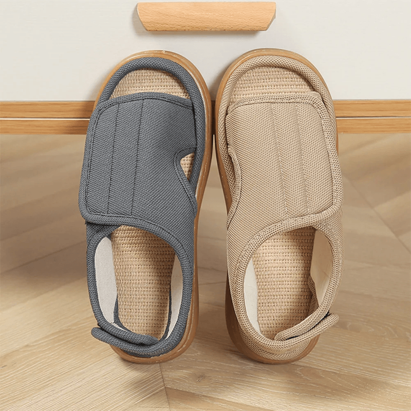 Unisex Diabetic Sandals Adjustable Anti Slip Summer Walking Shoes
