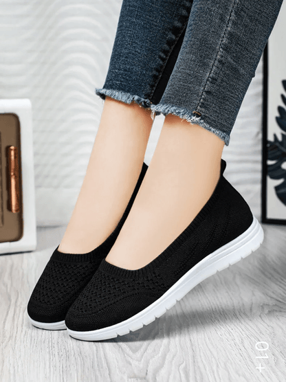 Womens Slip On Mesh Casual Shoes Lightweight Non Slip Walking Flats 1
