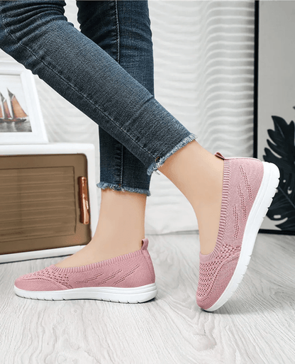 Womens Slip On Mesh Casual Shoes Lightweight Non Slip Walking Flats 2