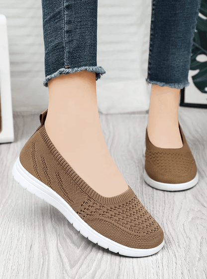 Womens Slip On Mesh Casual Shoes Lightweight Non Slip Walking Flats 3