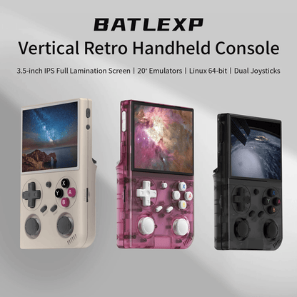 BATLEXP G350 Retro Handheld Game Console with IPS Screen Dual Joystick and Vibration