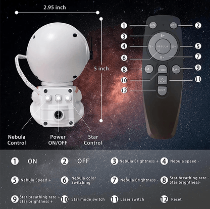 Galaxy Star Astronaut Projector Night Light For Kids And Home Decor 1
