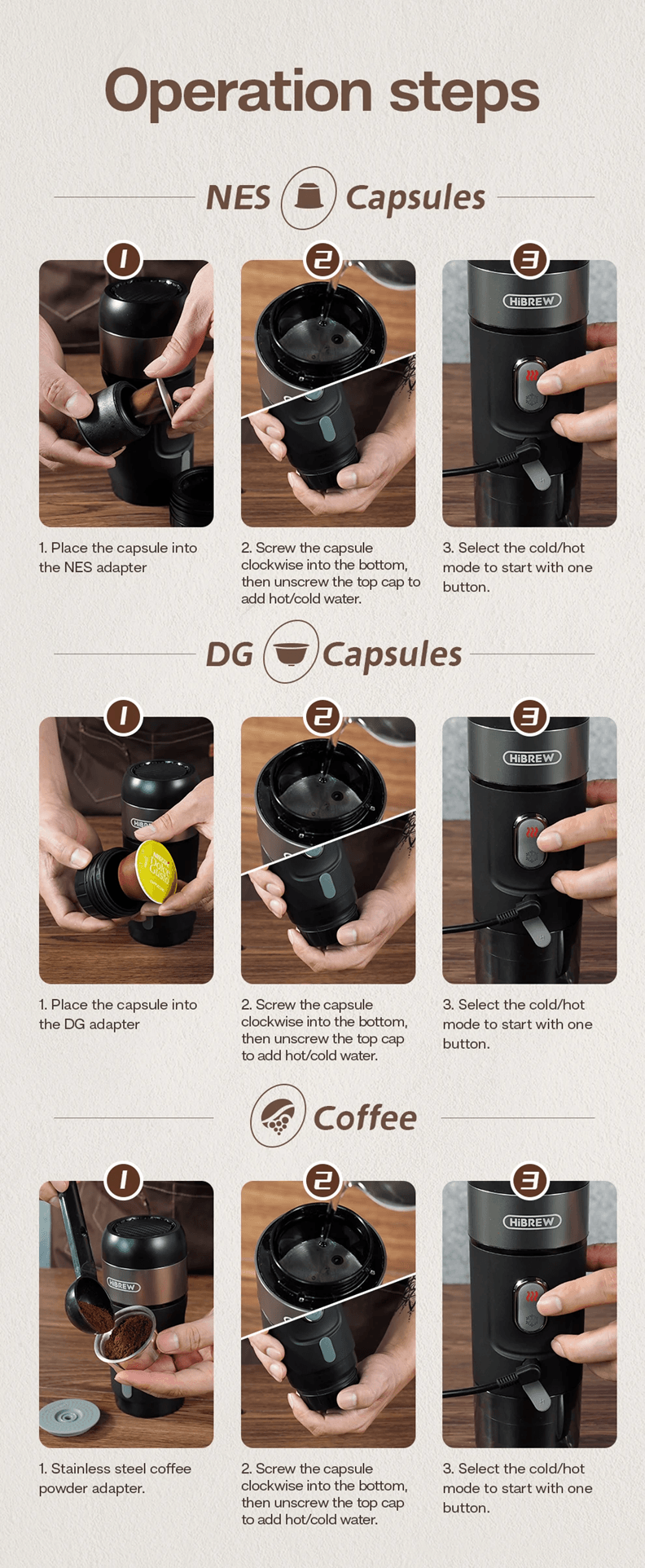 Portable Coffee Maker For Car And Home With Capsule And Ground Compatibility 3