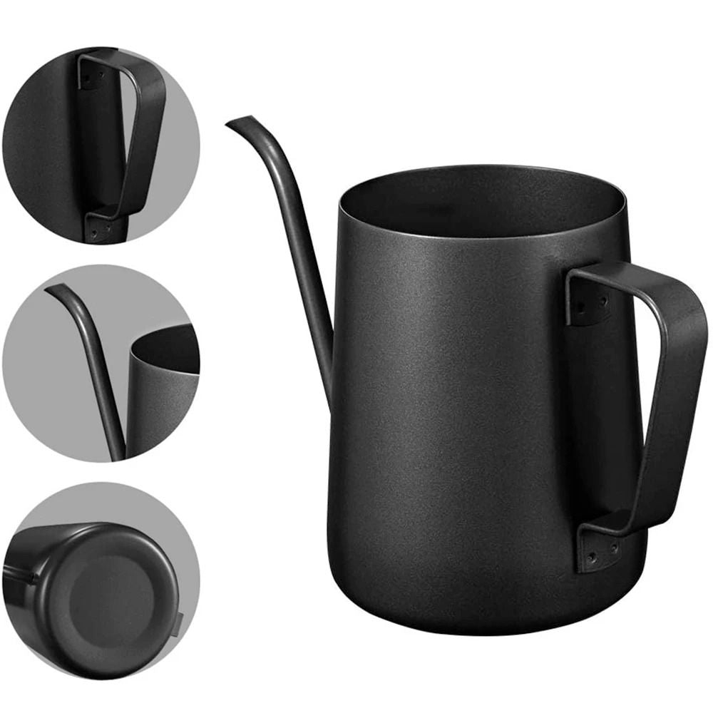 Stainless Steel Gooseneck Pour Over Coffee Pot With Narrow Spout 1