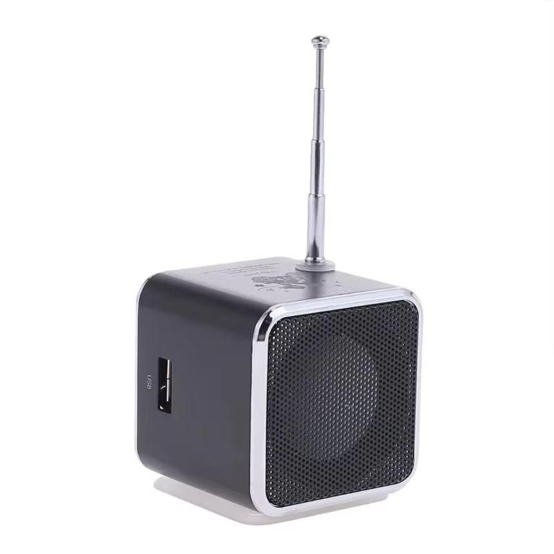 VIKEFON TDV26 Mini Bluetooth Speaker With FM Radio  Portable Stereo Music Player With TF Card  AUX 1