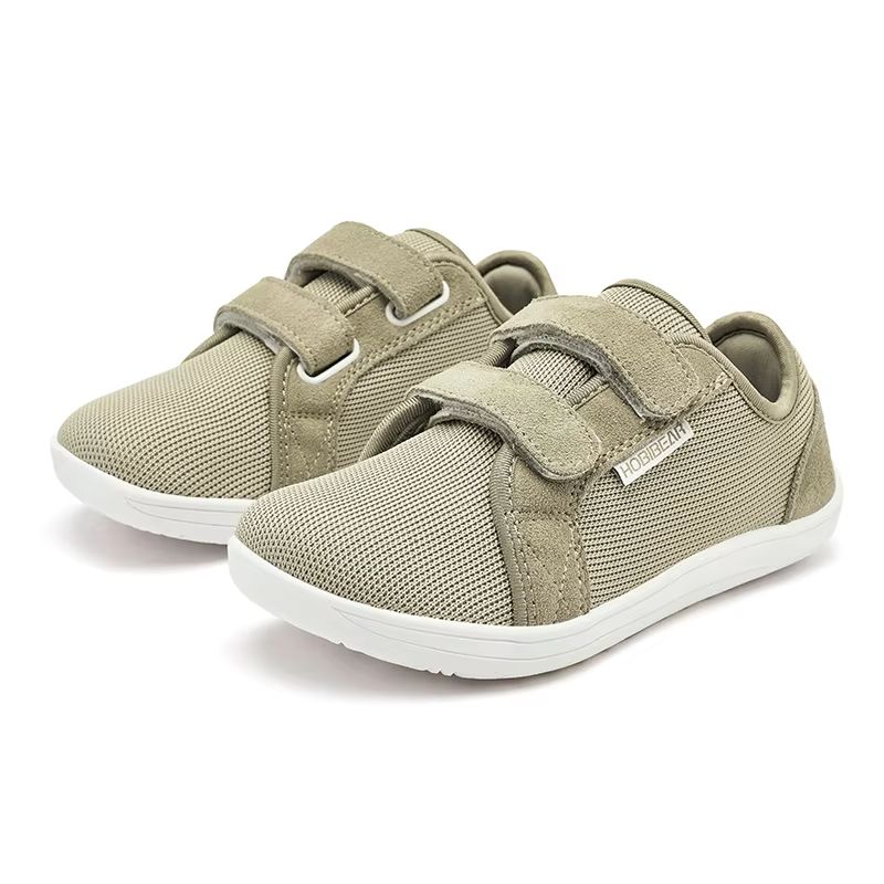 HOBIBEAR Kids Barefoot Shoes  Wide Toe Minimalist Sneakers With Breathable Mesh  HookandLoop Strap 12