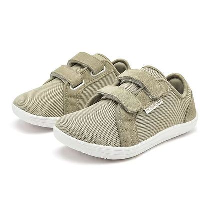 HOBIBEAR Kids Barefoot Shoes  Wide Toe Minimalist Sneakers With Breathable Mesh  HookandLoop Strap 12