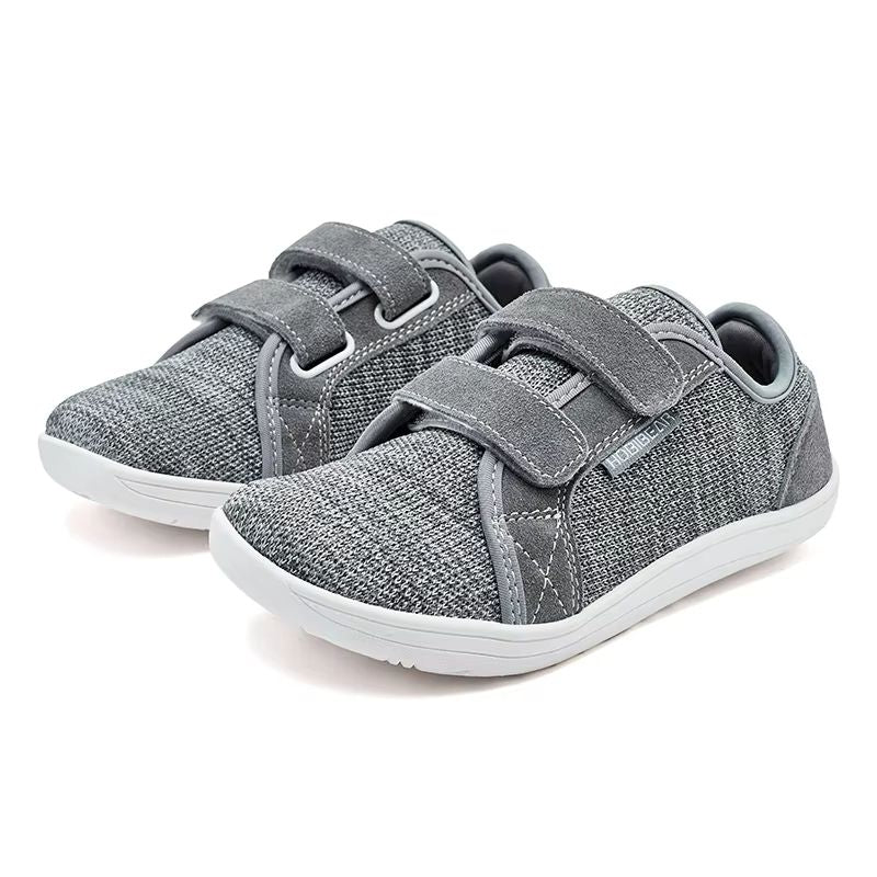 HOBIBEAR Kids Barefoot Shoes  Wide Toe Minimalist Sneakers With Breathable Mesh  HookandLoop Strap 13