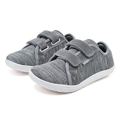 HOBIBEAR Kids Barefoot Shoes  Wide Toe Minimalist Sneakers With Breathable Mesh  HookandLoop Strap 13