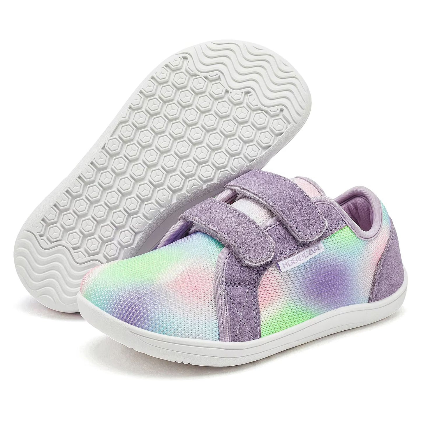 HOBIBEAR Kids Barefoot Shoes  Wide Toe Minimalist Sneakers With Breathable Mesh  HookandLoop Strap 7