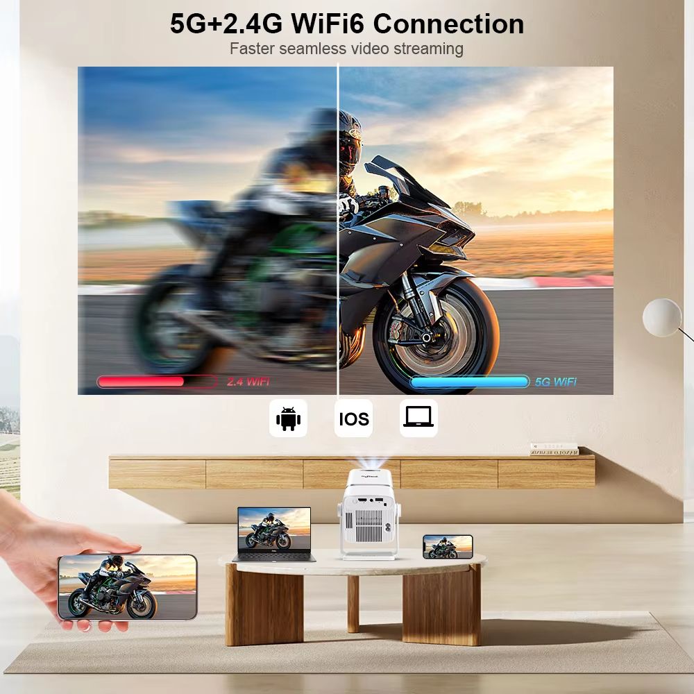 ThundeaL TD80W 4K Full HD Projector  Android WiFi Portable Home Theater With 3D Support For Movies  1
