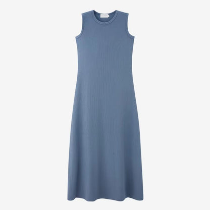 Womens Summer Matching Set  Ribbed Wrap Top  HighStretch ALine Dress 13