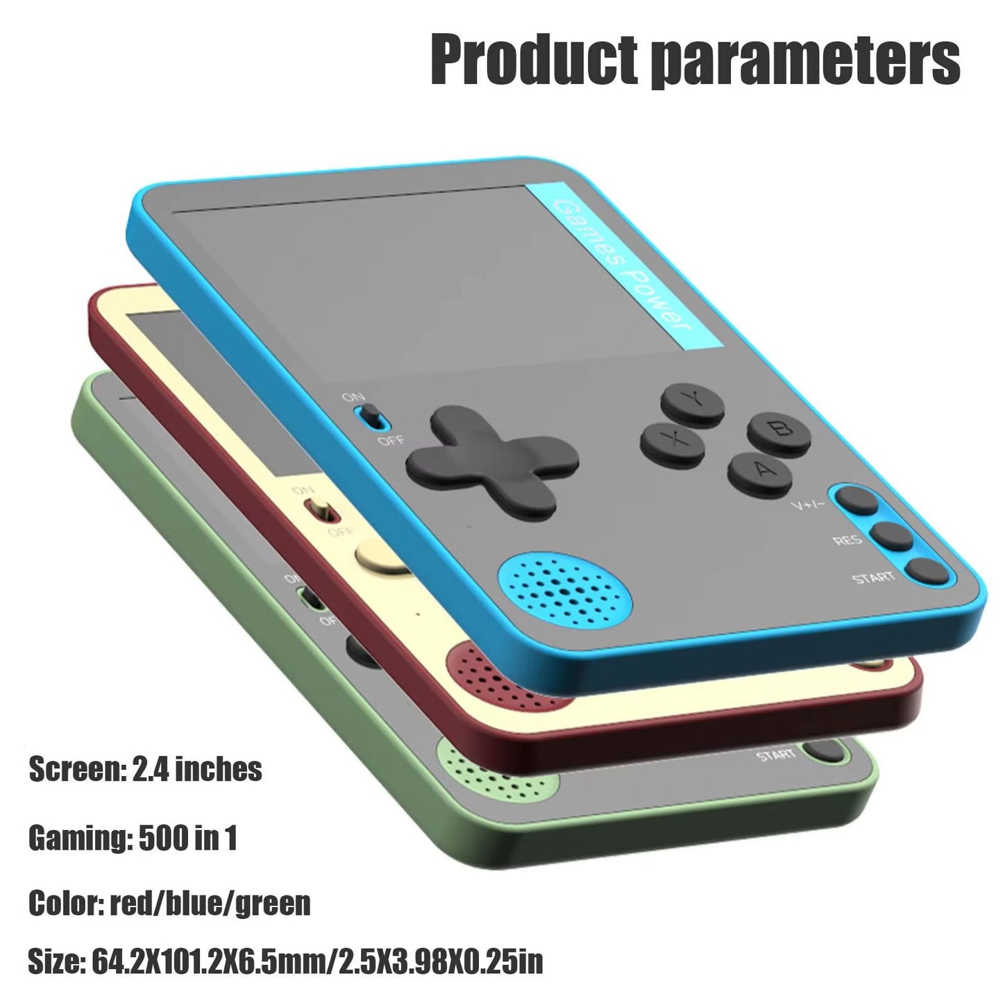Retro Handheld Game Console With 500 Classic Games  Portable LCD Mini Console For Kids  Adults 4