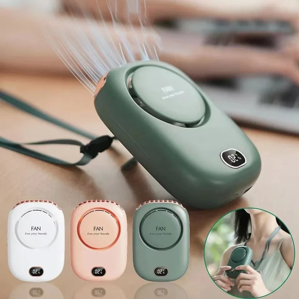 Mini Portable Bladeless Fan – Rechargeable Ultra Quiet Handheld Cooling Fan for Travel, Sports & Outdoor Use