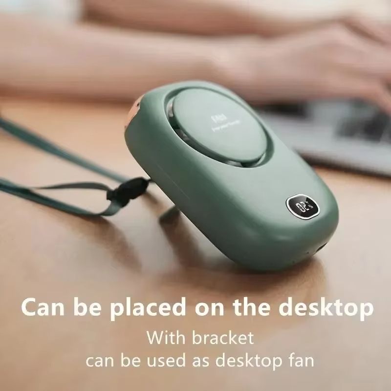 Mini Portable Bladeless Fan  Rechargeable Ultra Quiet Handheld Cooling Fan For Travel Sports  Outdo 5