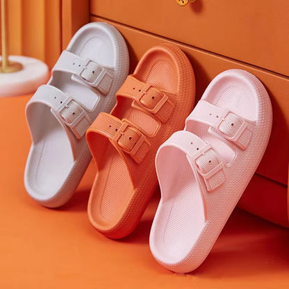 Womens Platform Cloud Slides With Buckle  Soft EVA NonSlip Sandals For Summer Beach  Home Comfort 1