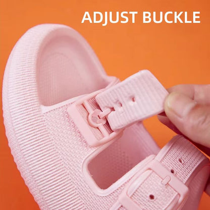 Womens Platform Cloud Slides With Buckle  Soft EVA NonSlip Sandals For Summer Beach  Home Comfort 2