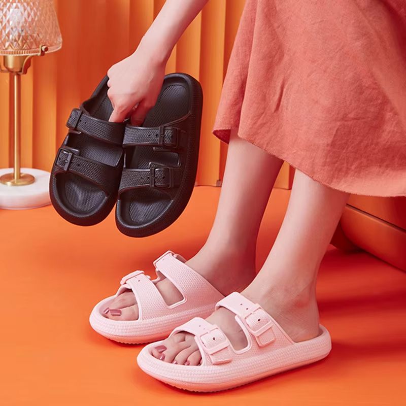 Womens Platform Cloud Slides With Buckle  Soft EVA NonSlip Sandals For Summer Beach  Home Comfort 5