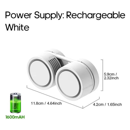 Portable Foldable Neck Fan  Rechargeable 1600mAh USB Personal Cooling Fan For Sports Travel  Outdoo 7