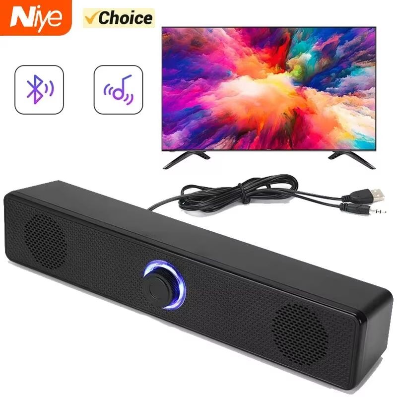 PC Bluetooth Soundbar Speaker – USB Powered Wireless & Wired Audio System for TV, Laptop, Gaming & Home Theater