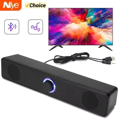 PC Bluetooth Soundbar Speaker – USB Powered Wireless & Wired Audio System for TV, Laptop, Gaming & Home Theater