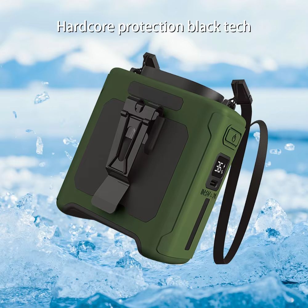 10000mAh HandsFree Waist Fan With 5 Speeds  LED Light  LongLasting Wearable Neck Fan For Outdoor Wo 5