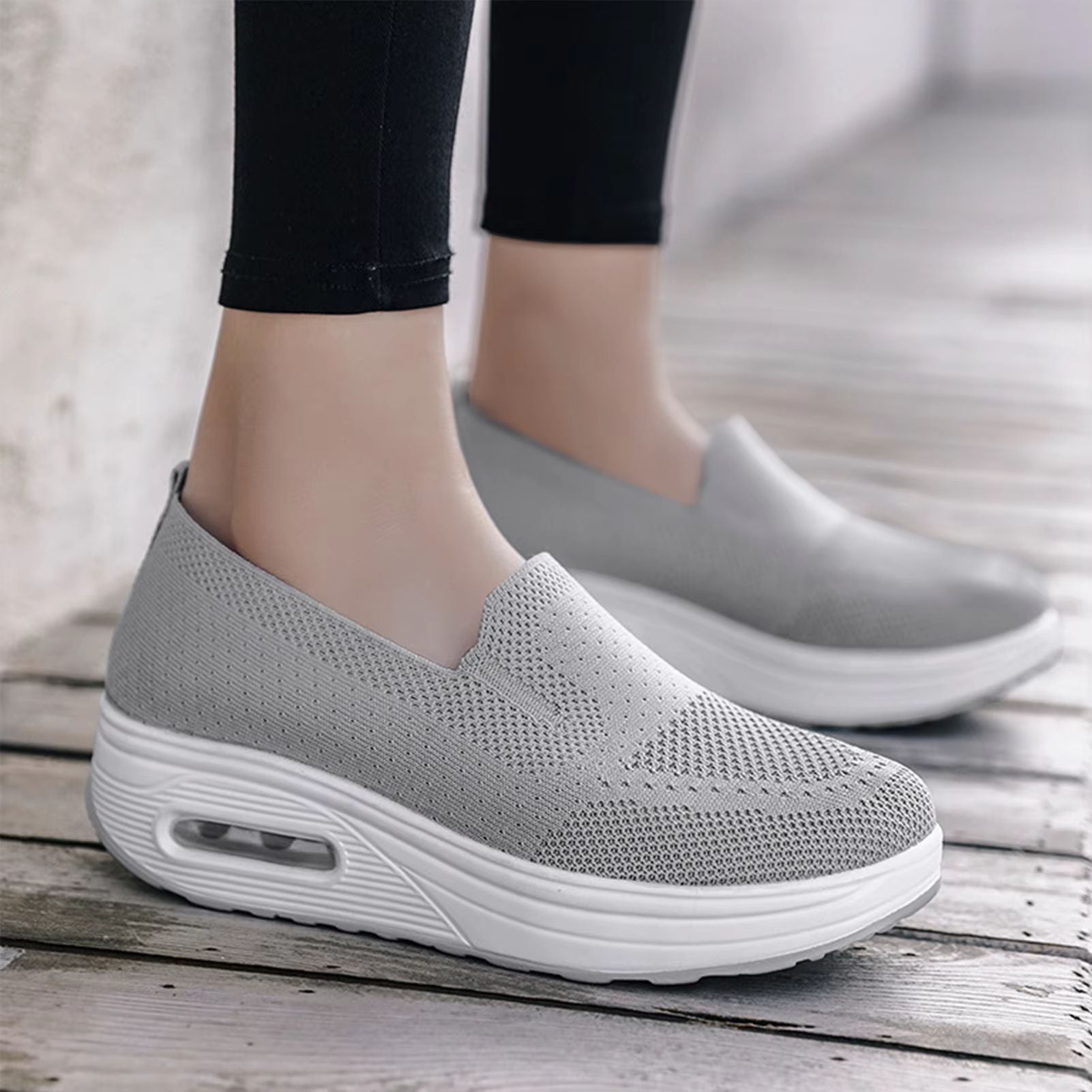 Womens SlipOn Sneakers  Breathable Mesh Walking Shoes For Jogging Biking  Everyday Comfort 2