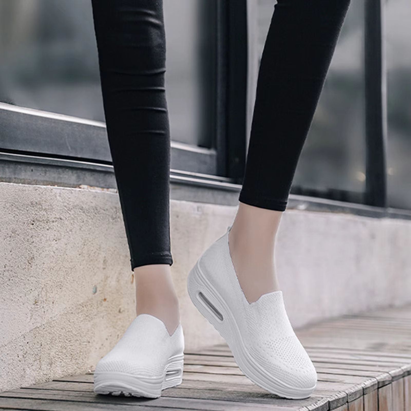 Womens SlipOn Sneakers  Breathable Mesh Walking Shoes For Jogging Biking  Everyday Comfort 3